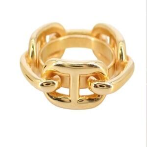 Hermes Gold-Plated “Regate” Scarf Ring